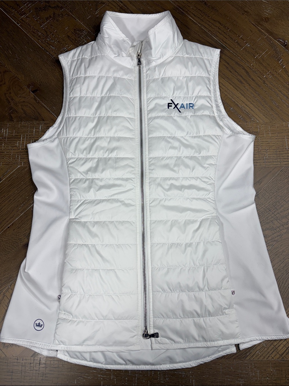 Peter Millar White FX Air Branded Quilted Sleeveless Vest